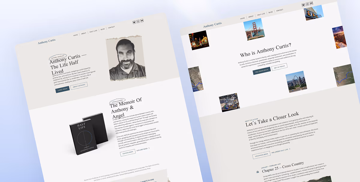 Anthony Curtis Web Design Project Image